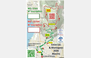M2 : 11 Kms D 308m Marche accompagnée départ 8h30