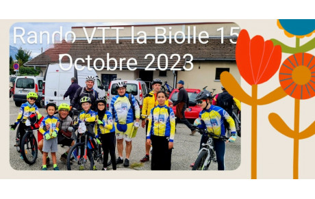 Ecole Vélo VTT de la Biolle le 15/10/2023